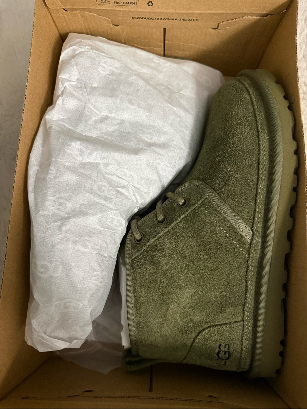 UGG Men's Chukka Boot in Olive Suede